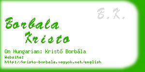borbala kristo business card